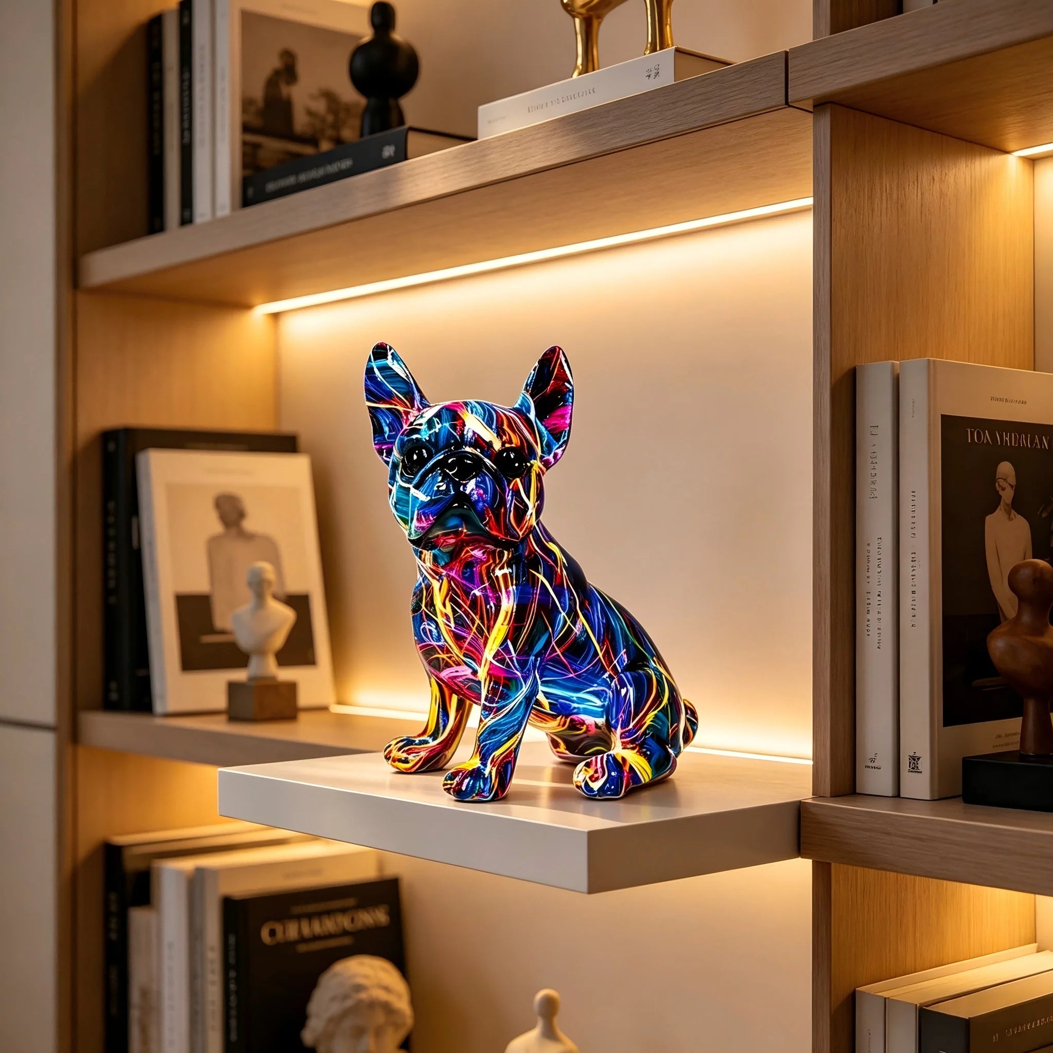 Graffiti Frenchie statue (Resin)