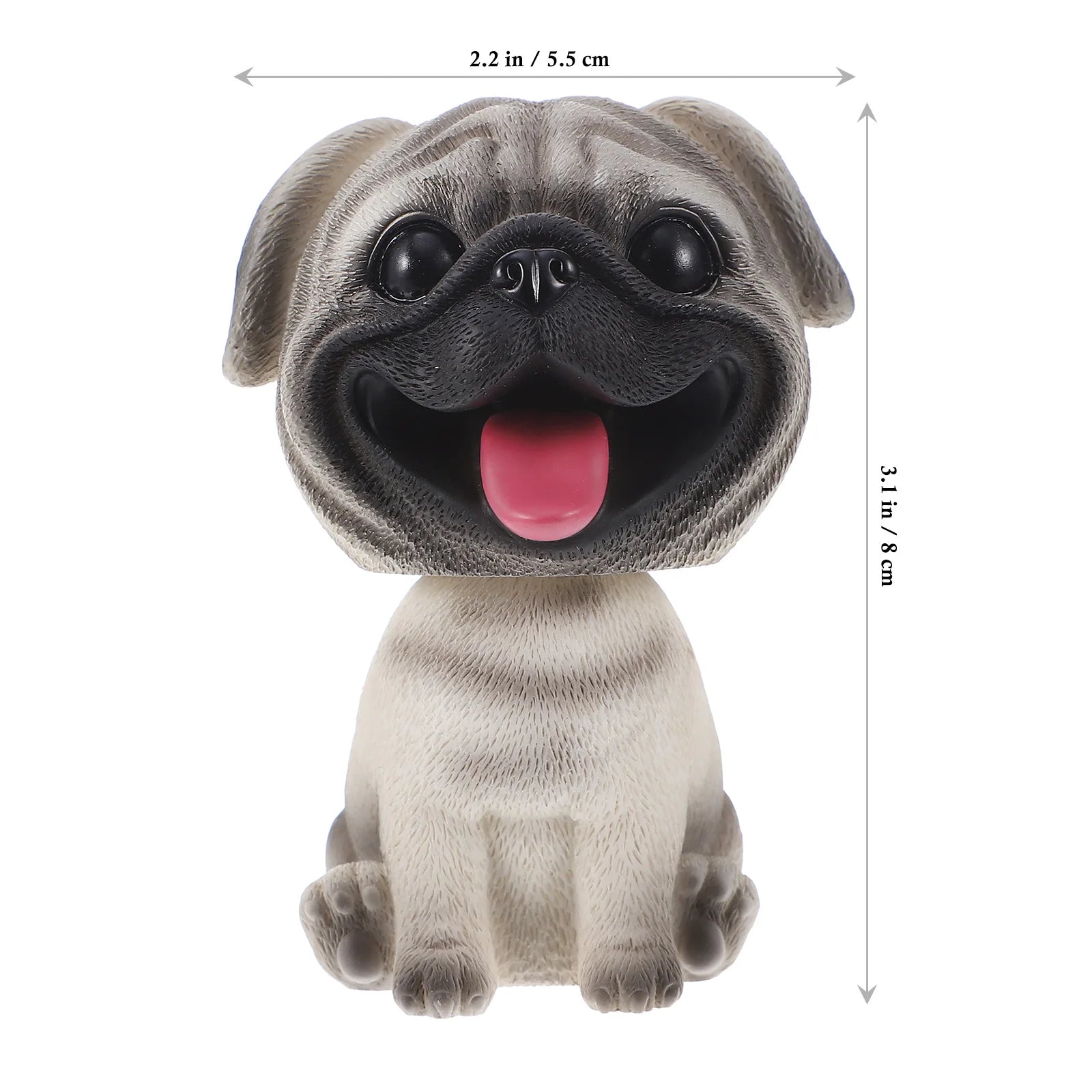 Mini pug dashboard decoration